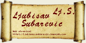 Ljubisav Šubarević vizit kartica